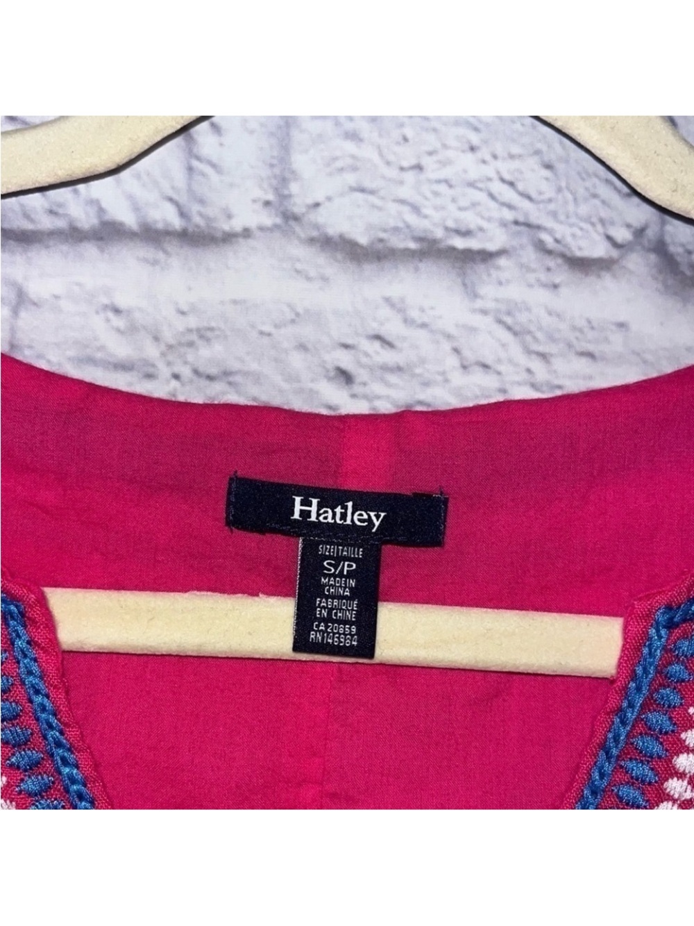 Women’s Sleeveless Hatley Hot Pink Dress size small. Linen - Picture 4 of 15